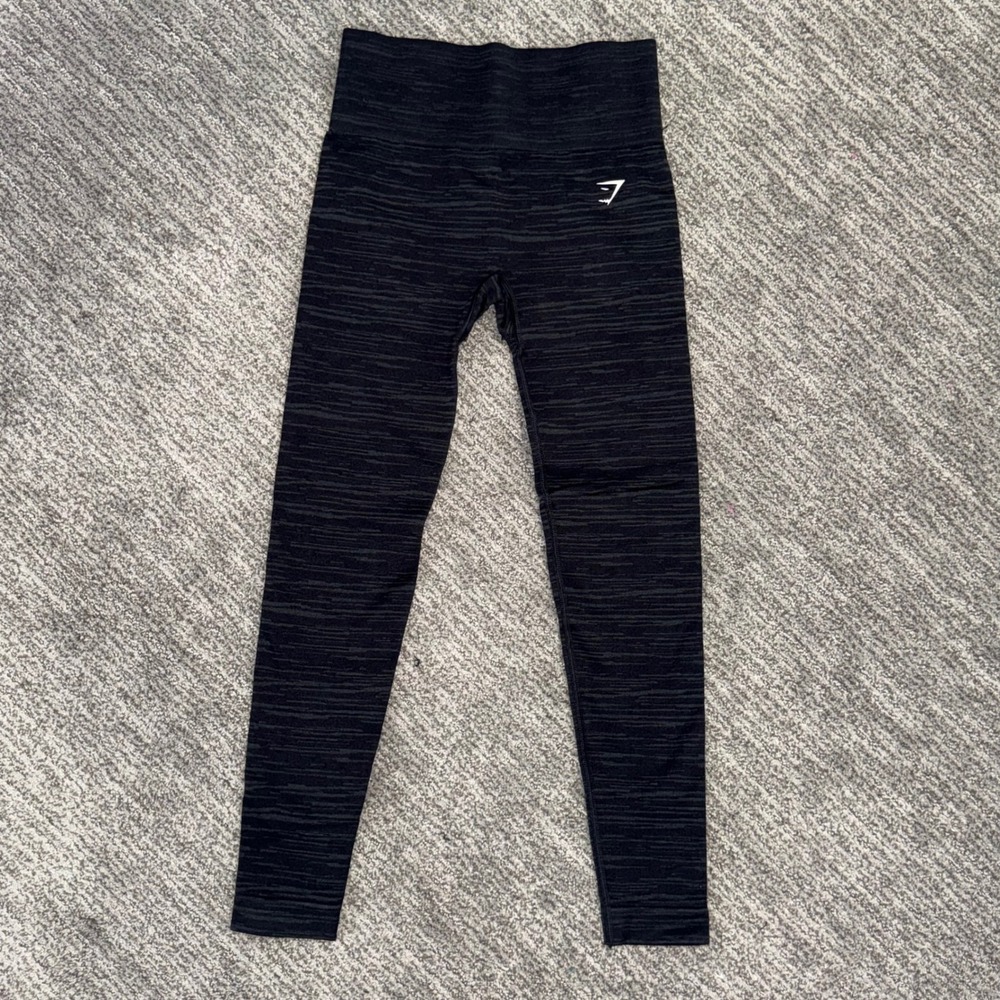 Gymshark Vital Seamless Leggings Womens Black Marl High Waisted Yoga Pants S